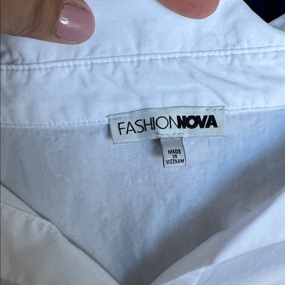 Brandi Cropped Poplin Blouse Top - Picture 2 of 9